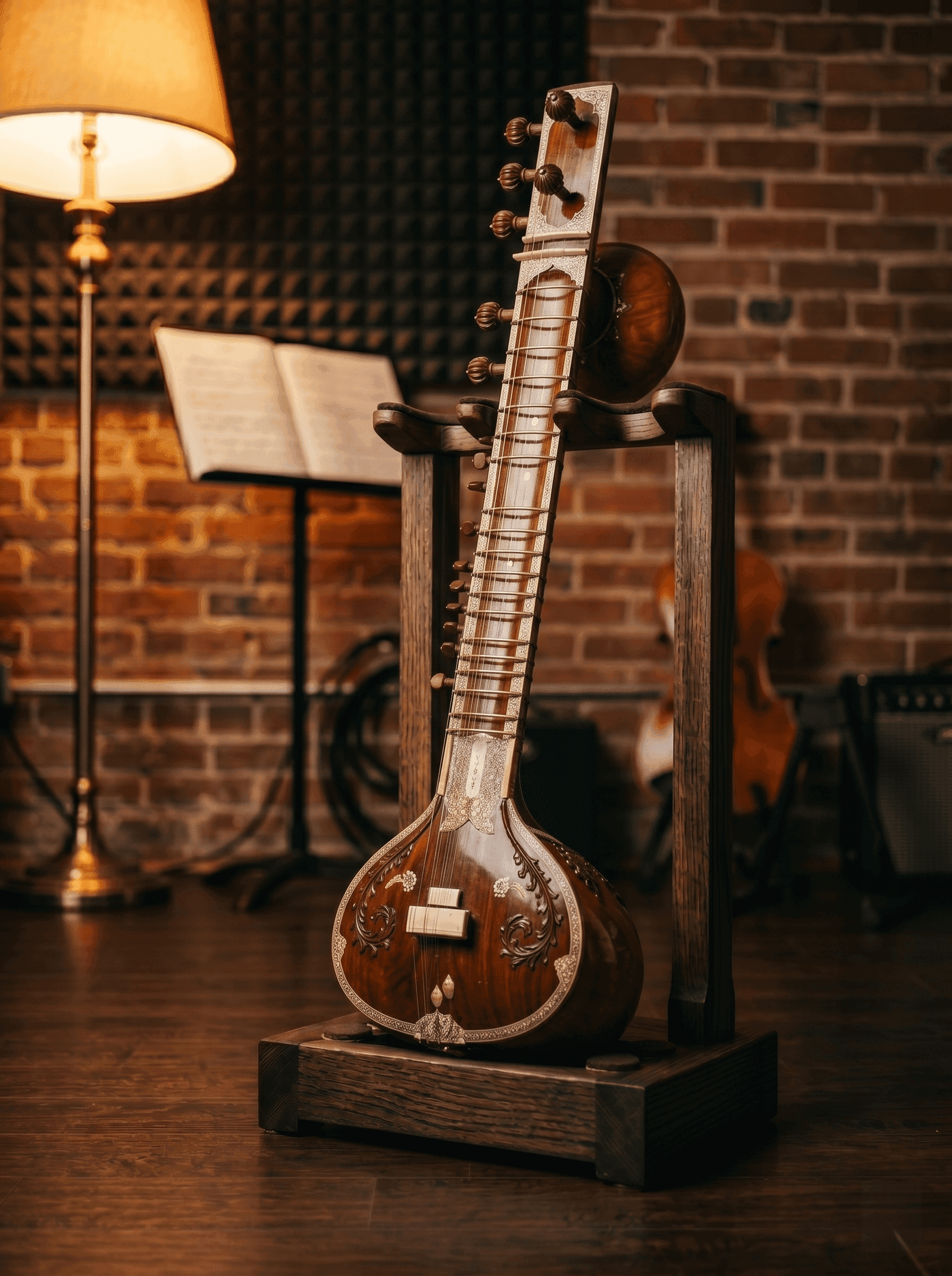Sitar — Learn the art of sitar through Hindustani classical music — ragas, meend, gamak, and the meditative depth of Indian tradition.